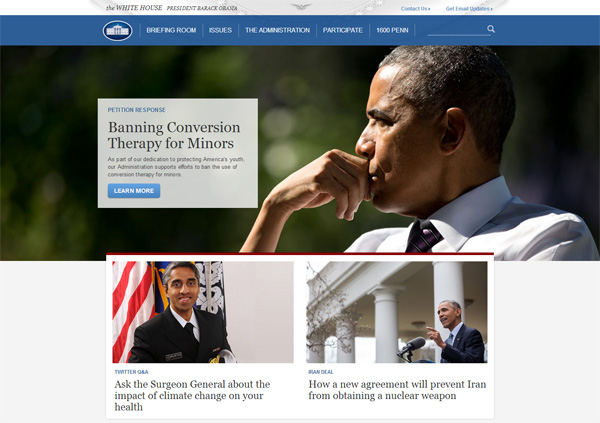 白宫官网升级，网站制作采用HTML5响应式布局(图1)